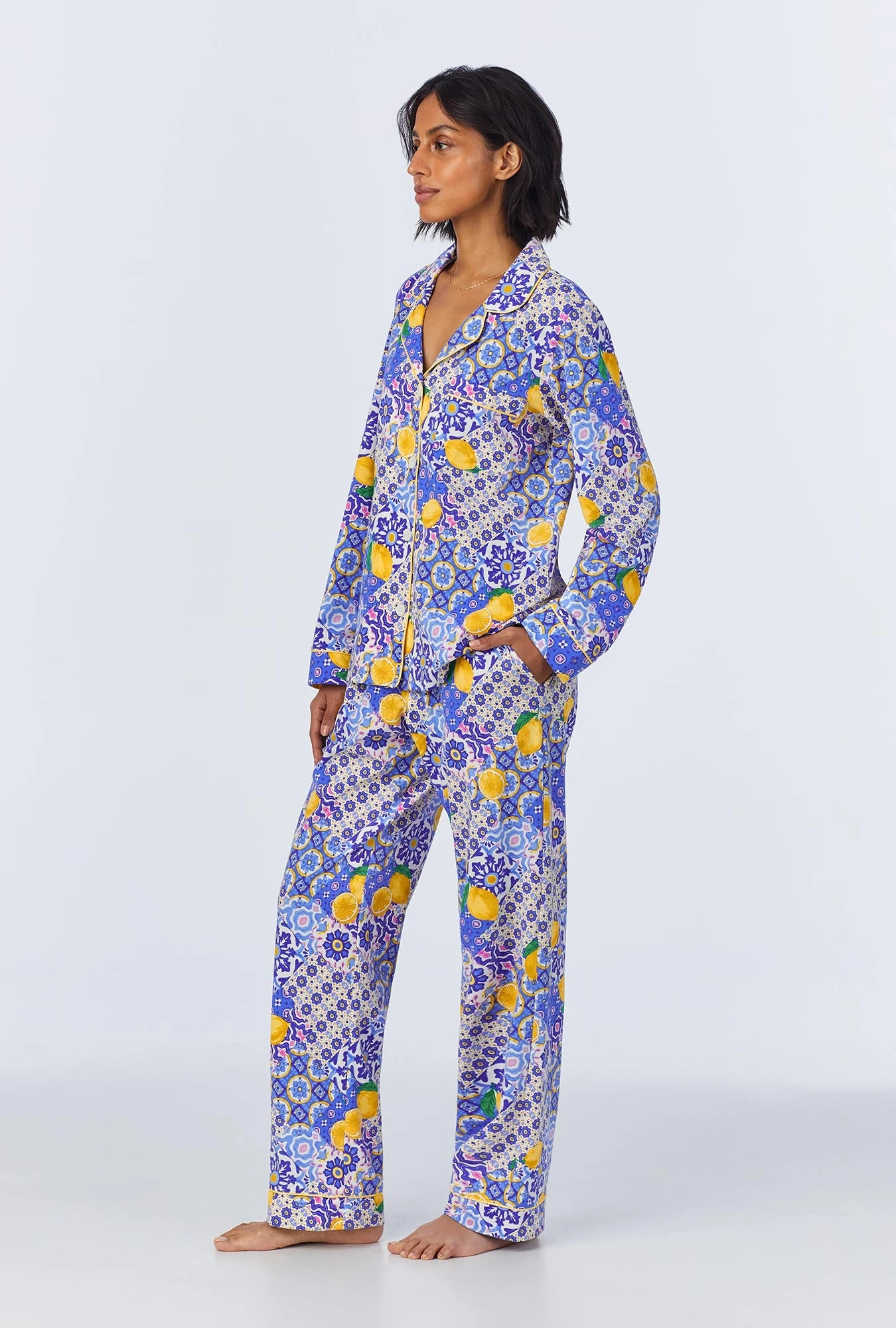 Majolica Long Sleeve Classic Stretch Jersey PJ Set 3 Majolica Long Sleeve Classic Stretch Jersey PJ Set - Image 3