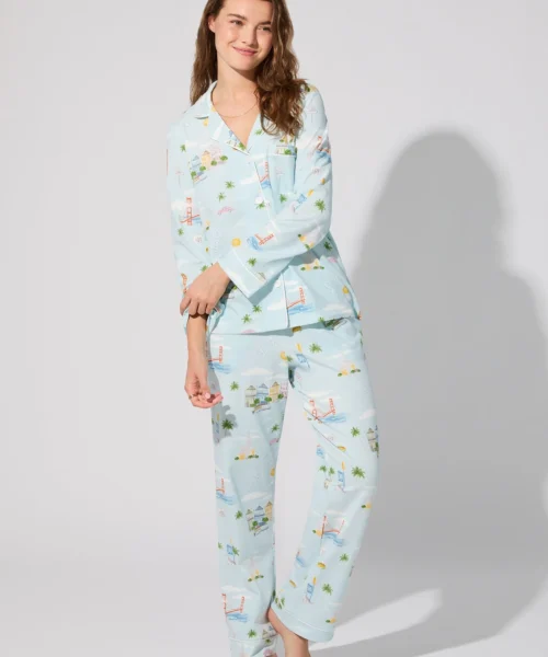 City By The Bay Long Sleeve Classic Stretch Jersey PJ Set