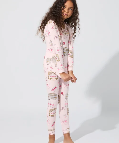 Swan Lake Long Sleeve Stretch Jersey Kids PJ Set 7 Swan Lake Long Sleeve Stretch Jersey Kids PJ Set -Bedheadpjs Pajama Shop 01 BHK280115 2828B SWAN LAKE 2