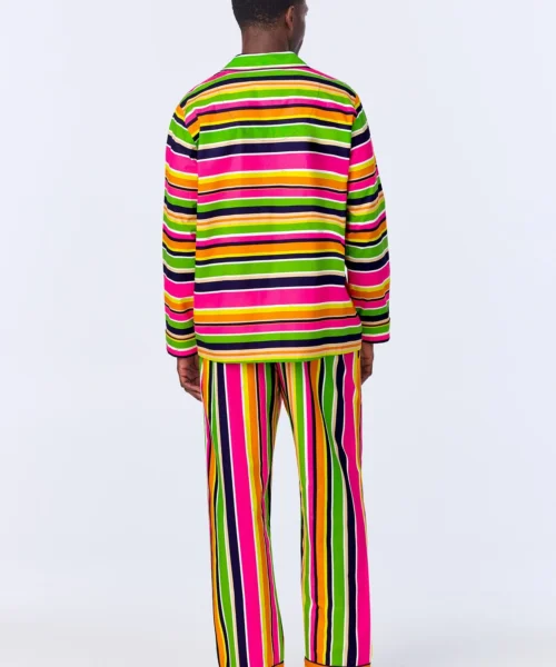 BedHead X Mr. Turk Poolside Stripe Men's Long Sleeve Classic Woven Cotton Poplin PJ Set -Bedheadpjs Pajama Shop 01 BHM290106 1261B POOLSIDE STRIPE 3