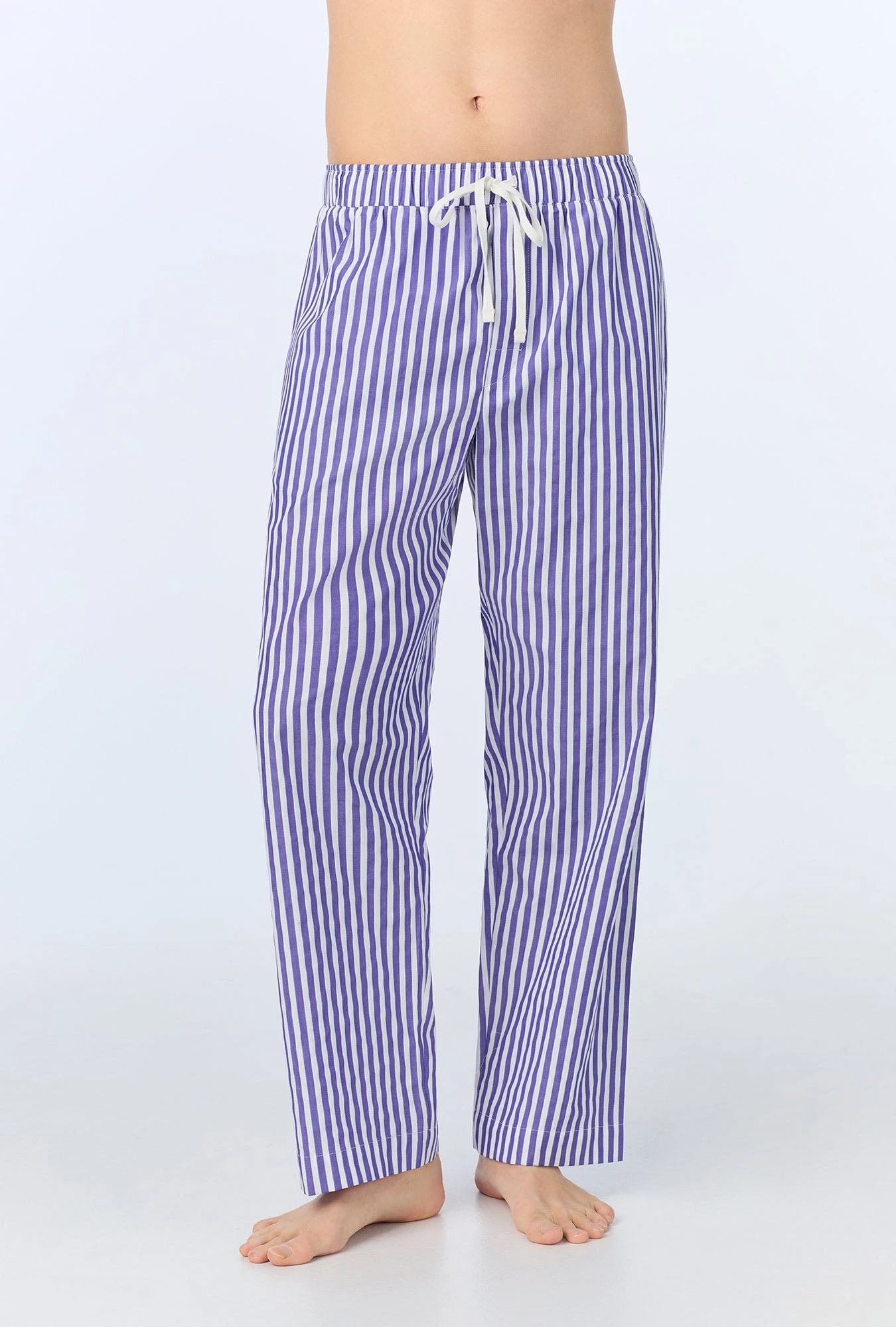 Navy 3D Stripe Men's Woven Cotton Sateen PJ Pant 1 Navy 3D Stripe Men's Woven Cotton Sateen PJ Pant