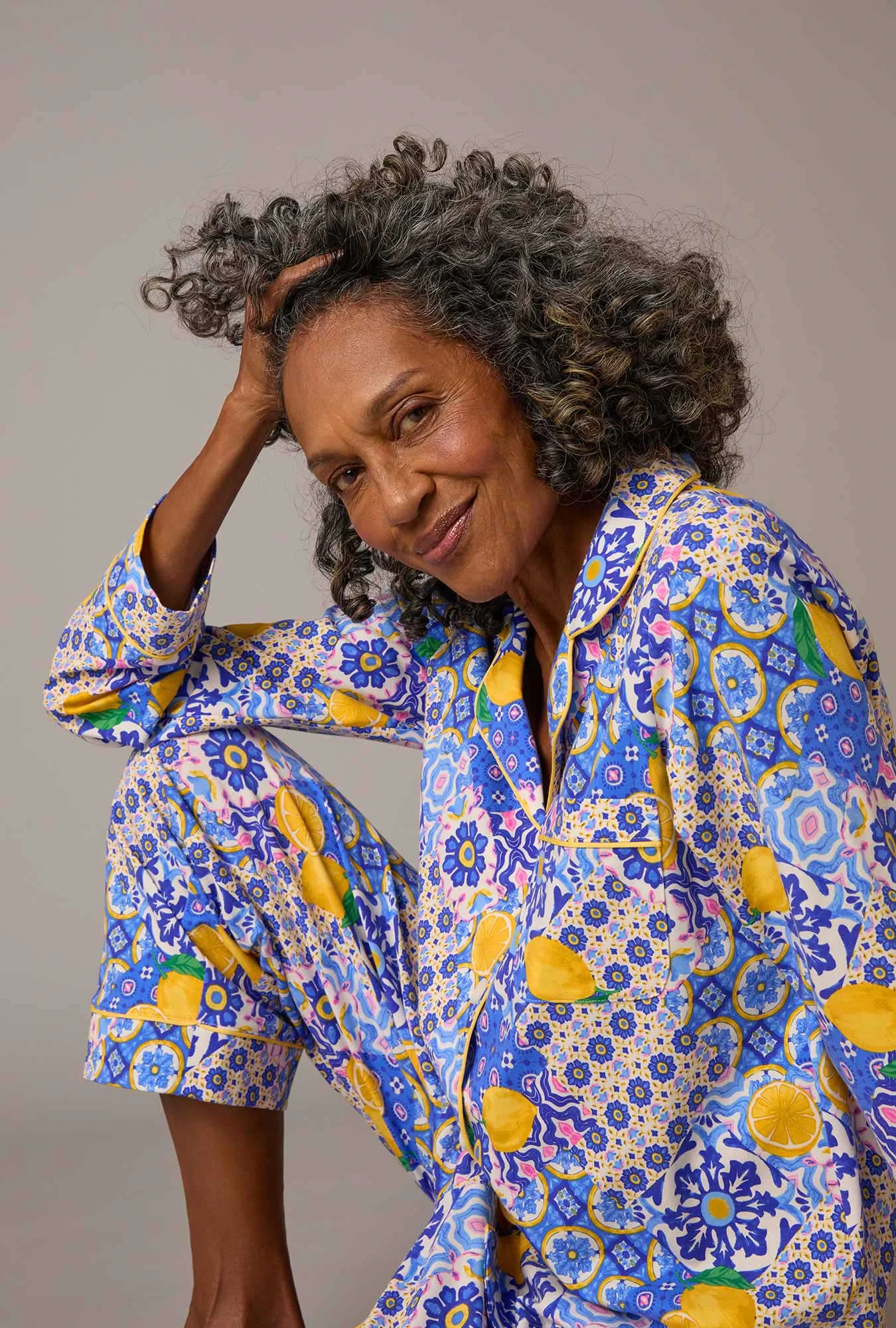 Majolica Long Sleeve Classic Stretch Jersey PJ Set 1 Majolica Long Sleeve Classic Stretch Jersey PJ Set