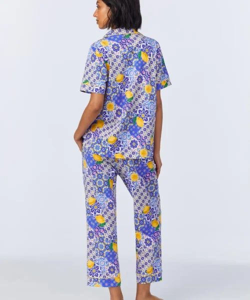 Majolica Short Sleeve Classic Stretch Jersey Cropped PJ Set -Bedheadpjs Pajama Shop 02 BH270092 1225B MAJOLICA 024 3