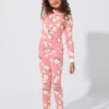 Pink Magnolias Long Sleeve Stretch Jersey Kids PJ Set