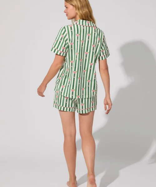Martini O'Clock Short Sleeve Classic Shorty Stretch Jersey PJ Set 9 Martini O'Clock Short Sleeve Classic Shorty Stretch Jersey PJ Set -Bedheadpjs Pajama Shop 03 BH240115 1288B MARTINI OCLOCK 124 3