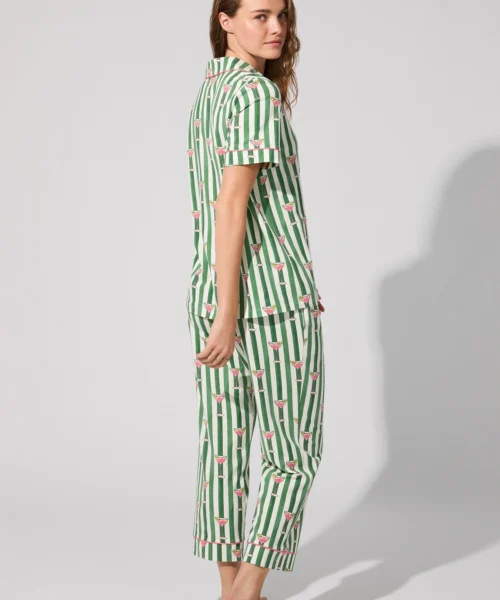 Martini O'Clock Short Sleeve Classic Stretch Jersey Cropped PJ Set 8 Martini O'Clock Short Sleeve Classic Stretch Jersey Cropped PJ Set -Bedheadpjs Pajama Shop 03 BH270115 1288B MARTINI OCLOCK 132 3