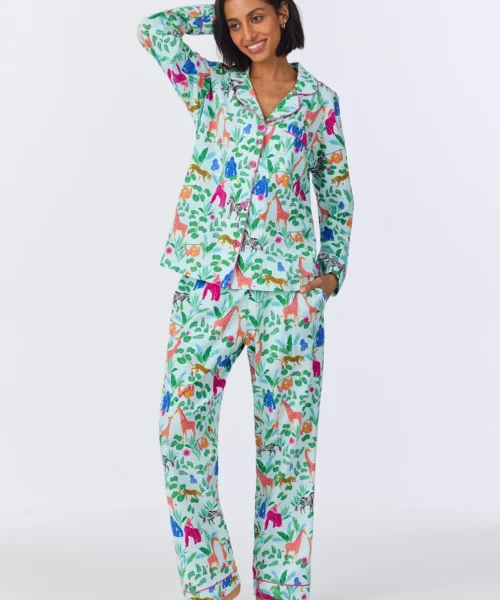Bedhead X Bronwyn Newport Jungle Boogie Long Sleeve Classic Stretch Jersey PJ Set