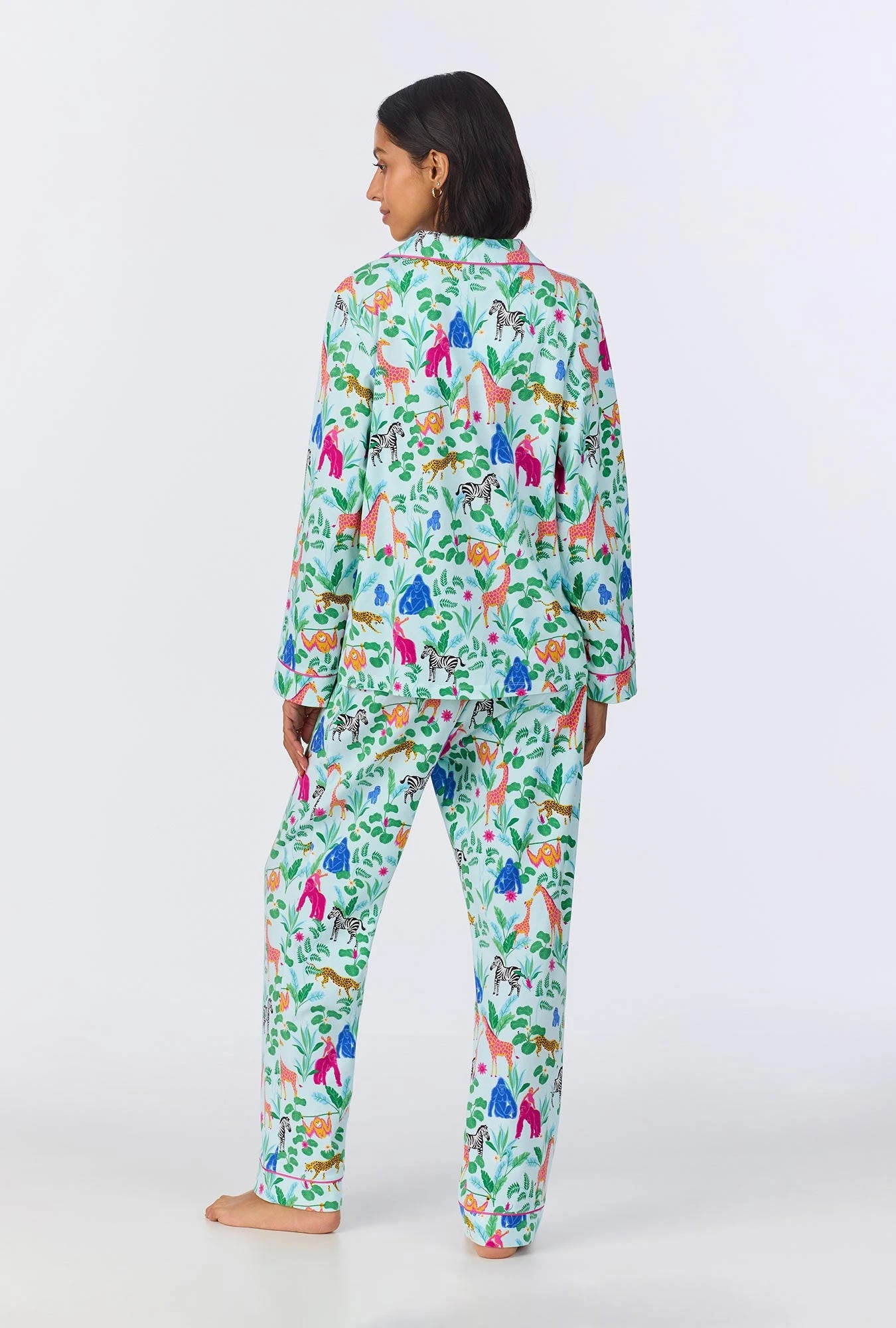 Bedhead X Bronwyn Newport Jungle Boogie Long Sleeve Classic Stretch Jersey PJ Set 3 Bedhead X Bronwyn Newport Jungle Boogie Long Sleeve Classic Stretch Jersey PJ Set - Image 3