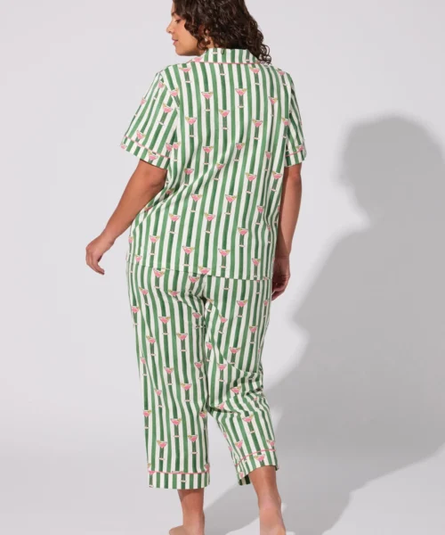 Martini O'Clock Short Sleeve Classic Stretch Jersey Cropped PJ Set 10 Martini O'Clock Short Sleeve Classic Stretch Jersey Cropped PJ Set -Bedheadpjs Pajama Shop 03 plus size BH270115 1288B MARTINI OCLOCK 018 3