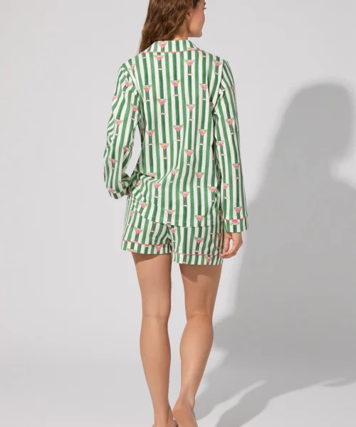 Martini O'Clock Long Sleeve Classic Stretch Jersey Short PJ Set -Bedheadpjs Pajama Shop 04 BH210115 1288B MARTINI OCLOCK 180 3