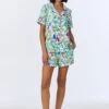 Bedhead X Bronwyn Newport Jungle Boogie Short Sleeve Classic Shorty Stretch Jersey PJ Set