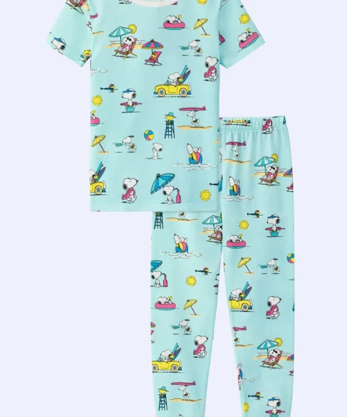 Surfside Snoopy® Short Sleeve Stretch Jersey Kids PJ Set -Bedheadpjs Pajama Shop 04 BHK260103PE 1248B SURFSIDE SNOOPY PAIRED 3