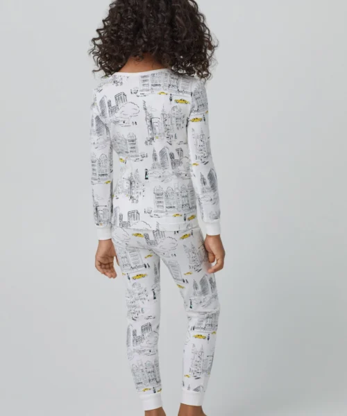 City That Never Sleeps Long Sleeve Stretch Jersey Kids PJ Set -Bedheadpjs Pajama Shop 04 BHK2827133 5125B CITY THAT NEVER SLEEPS 249 BACK