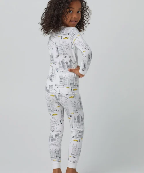 City That Never Sleeps Long Sleeve Stretch Jersey Kids PJ Set -Bedheadpjs Pajama Shop 04 BHK2827133 5125B CITY THAT NEVER SLEEPS 252 SIDE 2