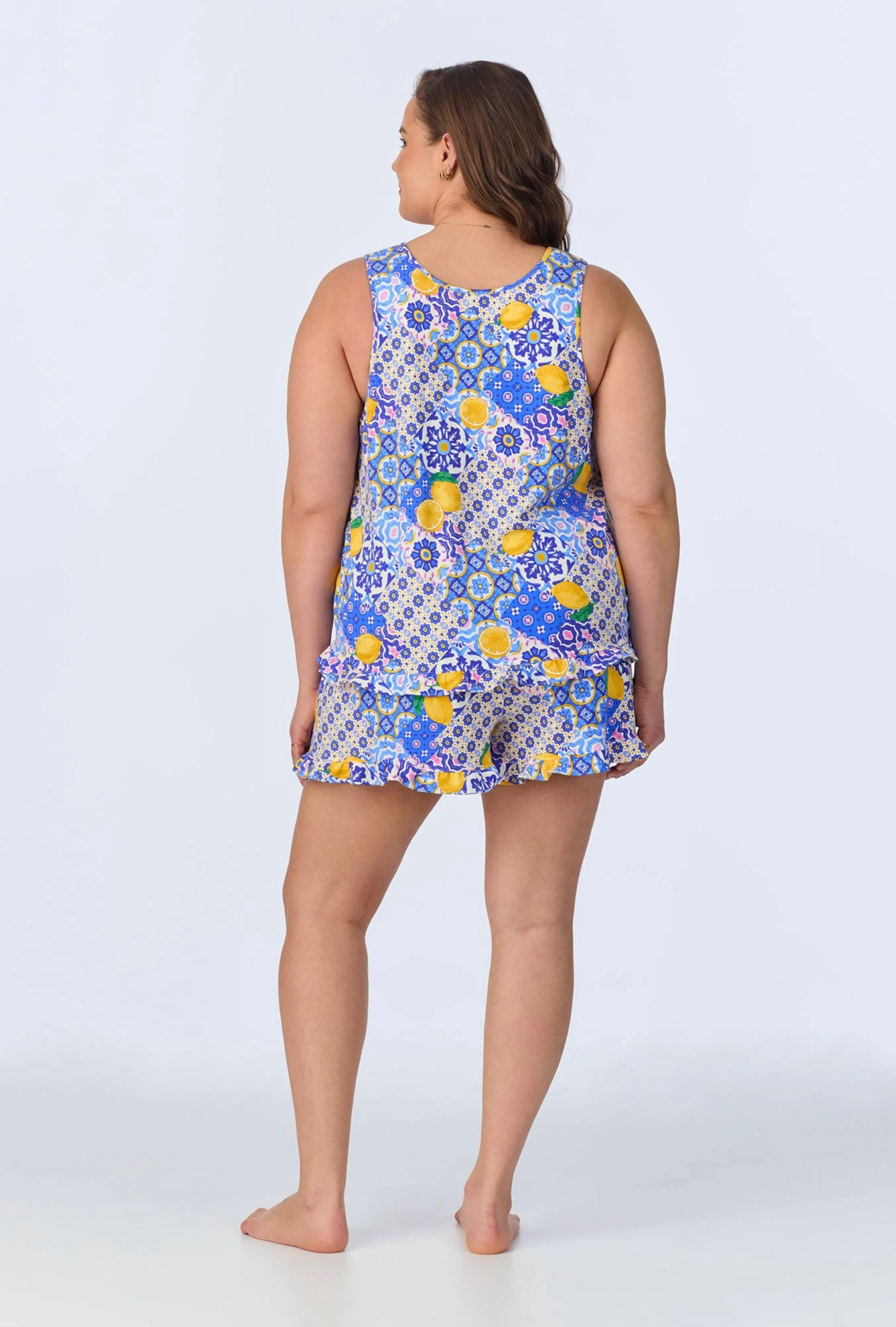 Majolica Ruffle Tank Stretch Jersey Shorty PJ Set 5 Majolica Ruffle Tank Stretch Jersey Shorty PJ Set - Image 5