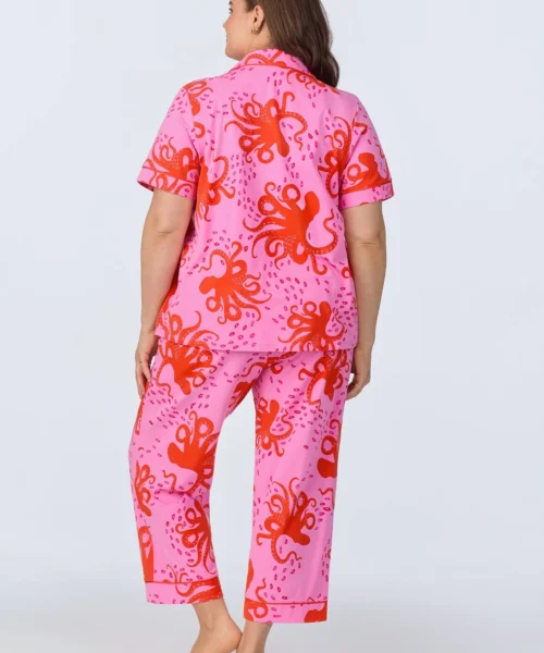 Sea Dreamers Short Sleeve Classic Stretch Jersey Cropped PJ Set 9 Sea Dreamers Short Sleeve Classic Stretch Jersey Cropped PJ Set -Bedheadpjs Pajama Shop 04 plus size BH270095 1247B SEA DREAMERS 1088 3