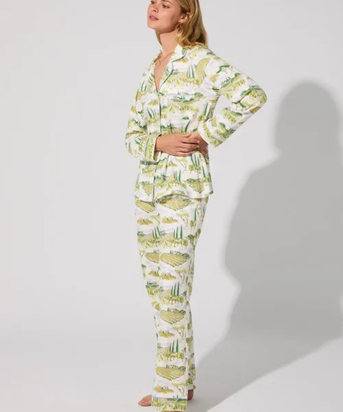 Wine Country Long Sleeve Classic Stretch Jersey PJ Set -Bedheadpjs Pajama Shop 05 BH290115 1285B WINE COUNTRY 176 2