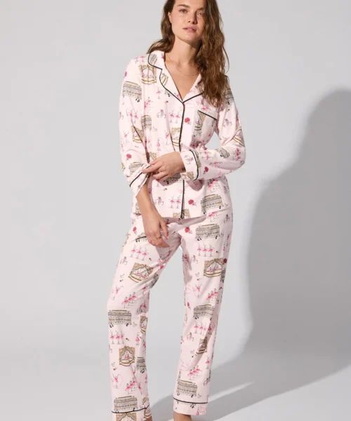 Swan Lake Long Sleeve Classic Stretch Jersey PJ Set