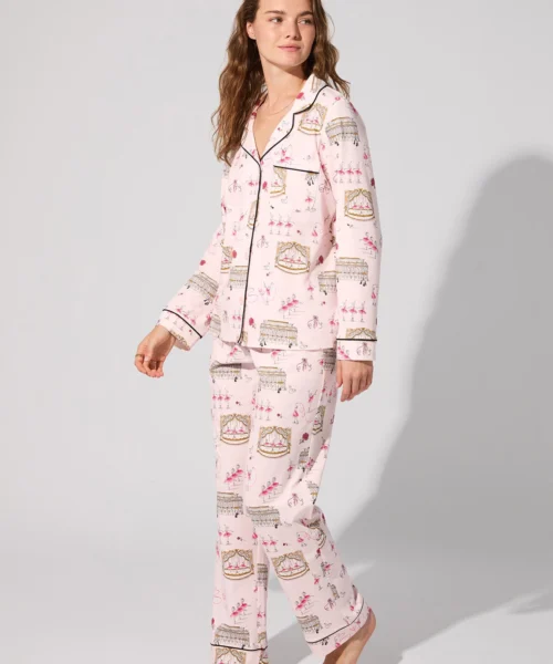 Swan Lake Long Sleeve Classic Stretch Jersey PJ Set -Bedheadpjs Pajama Shop 05 BH290115 2828B SWAN LAKE 202 2