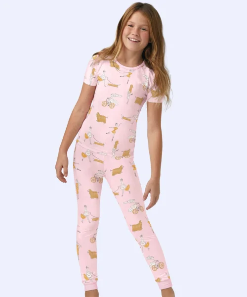 Say Yes To Pasta Short Sleeve Stretch Jersey Kids PJ Set