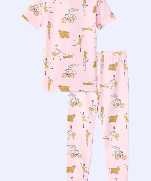 Say Yes To Pasta Short Sleeve Stretch Jersey Kids PJ Set -Bedheadpjs Pajama Shop 05 BHK260092 1219B SAY YES TO PASTA PAIRED 3