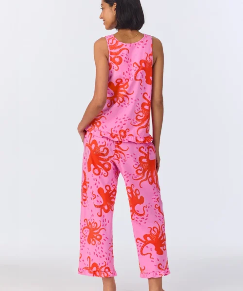 Sea Dreamers Ruffle Tank Stretch Cropped PJ Set -Bedheadpjs Pajama Shop 06 BH320095 1247B SEA DREAMERS 214