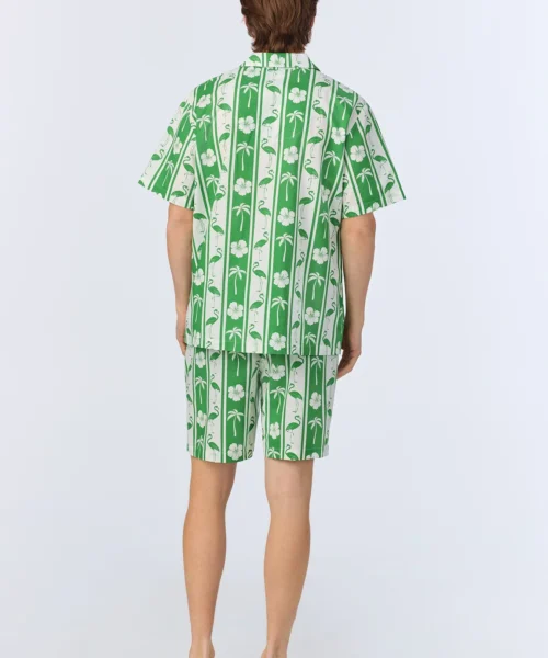 Aloha Stripe Men's Short Sleeve Notch Woven Cotton Poplin Boxer PJ Set -Bedheadpjs Pajama Shop 06 BHM240096 1245B ALOHA STRIPE 361 3