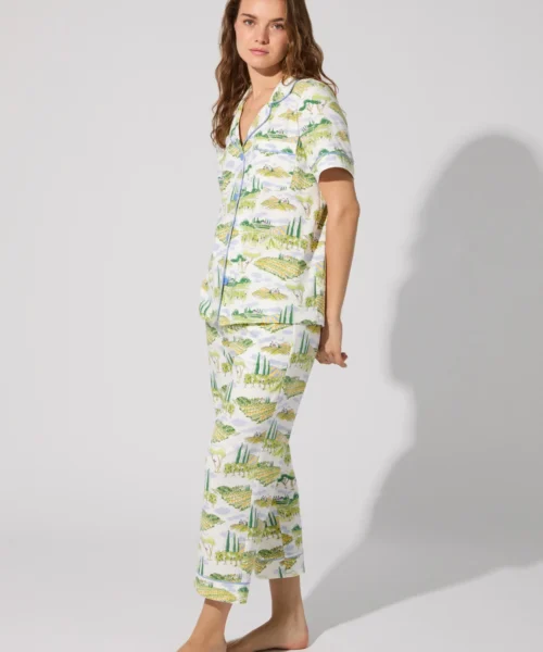 Wine Country Short Sleeve Classic Stretch Jersey Cropped PJ Set 9 Wine Country Short Sleeve Classic Stretch Jersey Cropped PJ Set -Bedheadpjs Pajama Shop 07 BH270115 1285B WINE COUNTRY 282 2