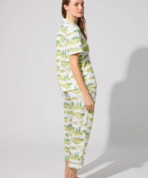 Wine Country Short Sleeve Classic Stretch Jersey Cropped PJ Set 10 Wine Country Short Sleeve Classic Stretch Jersey Cropped PJ Set -Bedheadpjs Pajama Shop 07 BH270115 1285B WINE COUNTRY 291 3