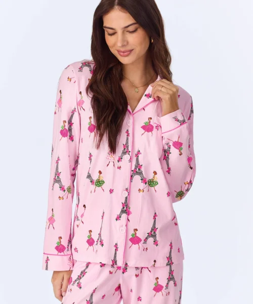 Tres Chic Long Sleeve Classic Stretch Jersey PJ Set -Bedheadpjs Pajama Shop 08 BH290080 1214B TRES CHIC 284 4