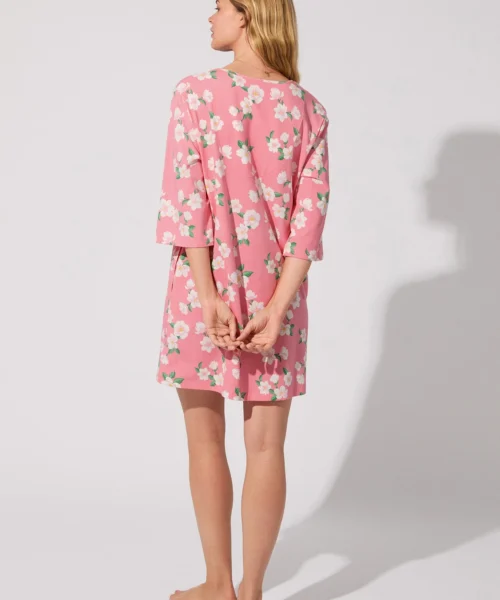Pink Magnolias Stretch Jersey Sleep Dress -Bedheadpjs Pajama Shop 08 BH450115 1295B PINK MAGNOLIAS 4