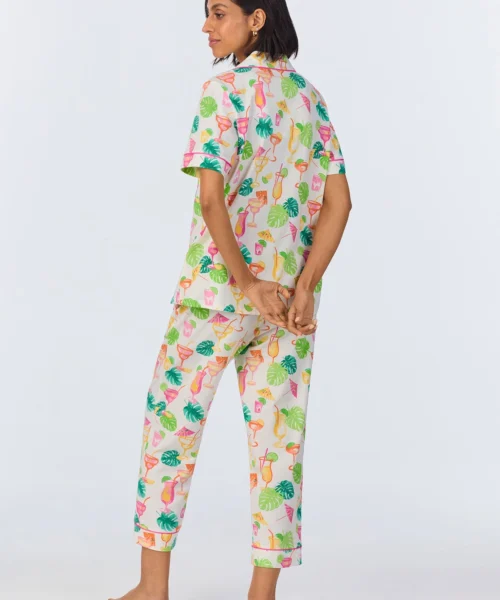 Vacation Libations Short Sleeve Classic Stretch Jersey Cropped PJ Set 9 Vacation Libations Short Sleeve Classic Stretch Jersey Cropped PJ Set -Bedheadpjs Pajama Shop 09 BH270095 1242B VACATION LIBATIONS 310 3