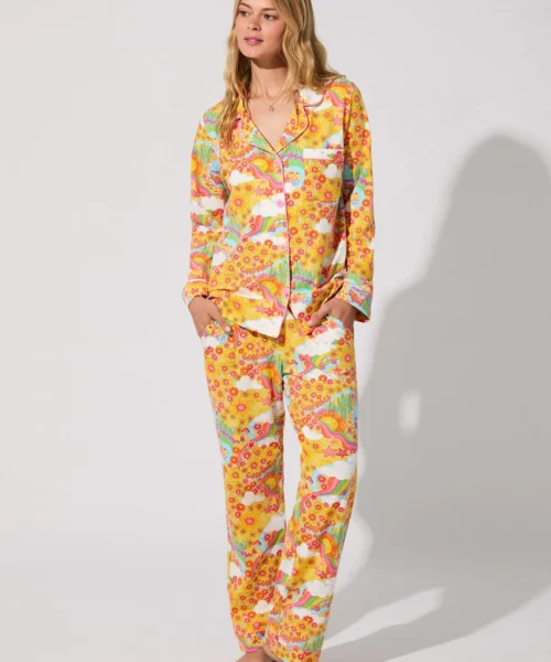 Good Vibes Long Sleeve Classic Stretch Jersey PJ Set