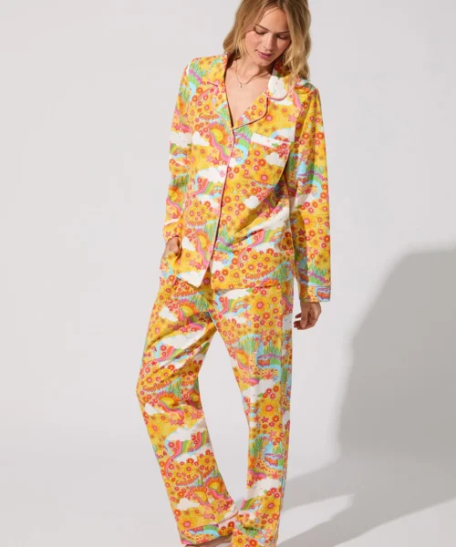 Good Vibes Long Sleeve Classic Stretch Jersey PJ Set 8 Good Vibes Long Sleeve Classic Stretch Jersey PJ Set -Bedheadpjs Pajama Shop 09 BH290115 1292B GOOD VIBES 296 2