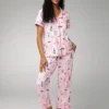 Let's Do Brunch Short Sleeve Classic Stretch Jersey Cropped PJ Set
