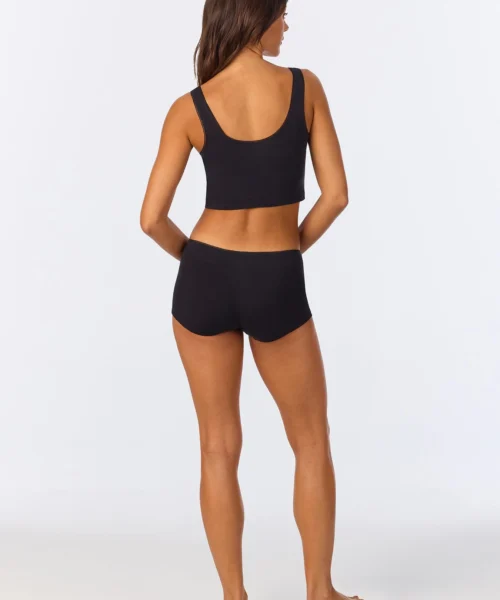 Black Stretch Jersey Crop Tank -Bedheadpjs Pajama Shop 10 BH005 I001A BLACK 272