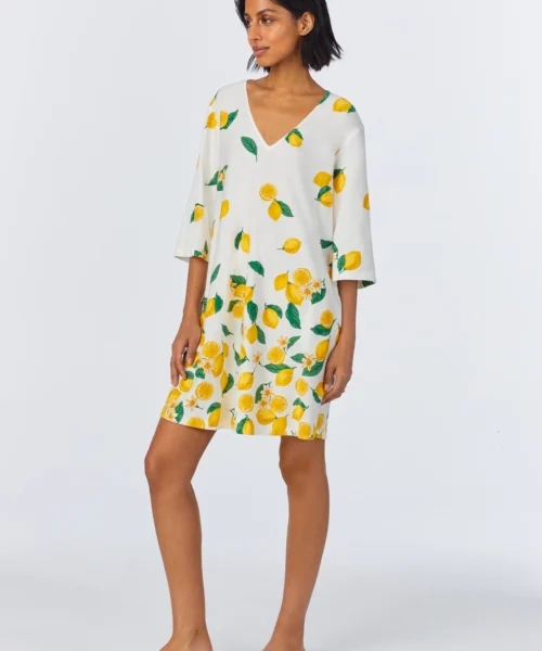 Main Squeeze Border Stretch Jersey Sleep Dress -Bedheadpjs Pajama Shop 10 BH450092 1228B MAIN SQUEEZE BOARDER 012 2