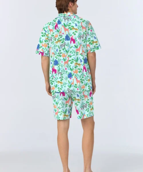 Bedhead X Bronwyn Newport Jungle Boogie Men's Short Sleeve Classic Stretch Jersey Short PJ Set -Bedheadpjs Pajama Shop 10 BHM240112 1271B ADDO SBIRTHDAYBASH 431 3