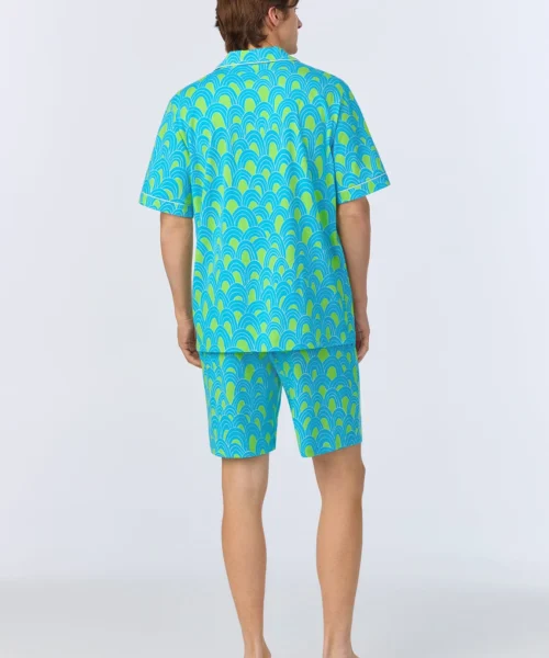 BedHead X Mr. Turk Geo Arches Men's Short Sleeve Notch Stretch Jersey Boxer PJ Set 7 BedHead X Mr. Turk Geo Arches Men's Short Sleeve Notch Stretch Jersey Boxer PJ Set -Bedheadpjs Pajama Shop 10 BHM240112 1271B GEO ARCHES 431 3