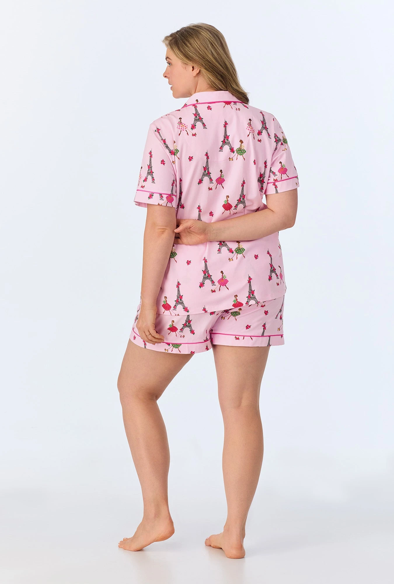 Tres Chic Short Sleeve Classic Shorty Stretch Jersey PJ Set 6 Tres Chic Short Sleeve Classic Shorty Stretch Jersey PJ Set - Image 6