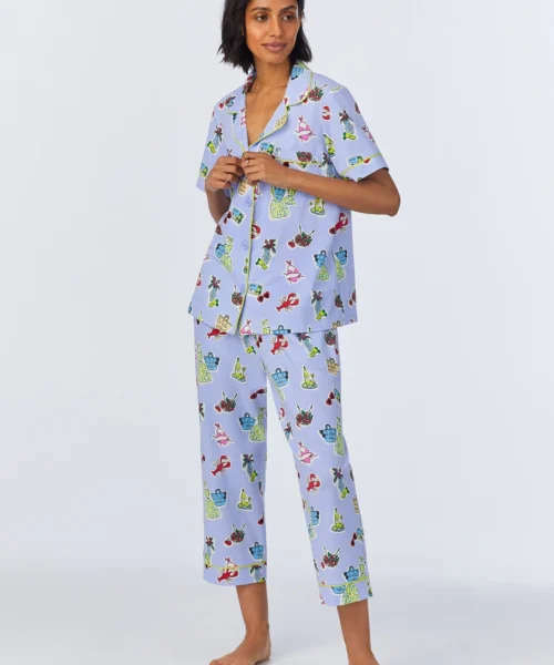 Island Life Short Sleeve Classic Stretch Jersey Cropped PJ Set