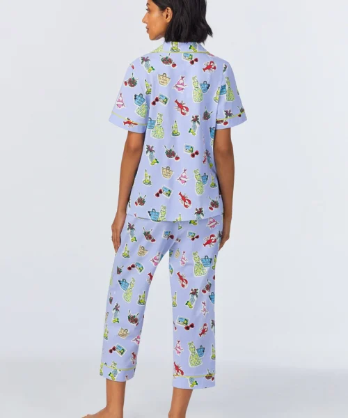 Island Life Short Sleeve Classic Stretch Jersey Cropped PJ Set -Bedheadpjs Pajama Shop 11 BH270092 1229B ISLAND LIFE 023 3