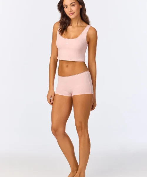 First Blush Stretch Jersey Crop Tank -Bedheadpjs Pajama Shop 12 BH005 I680I FIRST BLUSH 374