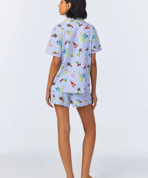 Island Life Short Sleeve Classic Shorty Stretch Jersey PJ Set -Bedheadpjs Pajama Shop 12 BH240092 1229B ISLAND LIFE 4
