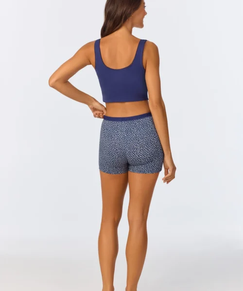 Midnight Navy Stretch Jersey Crop Tank -Bedheadpjs Pajama Shop 14 BH005 I411I MIDNIGHT NAVY 412