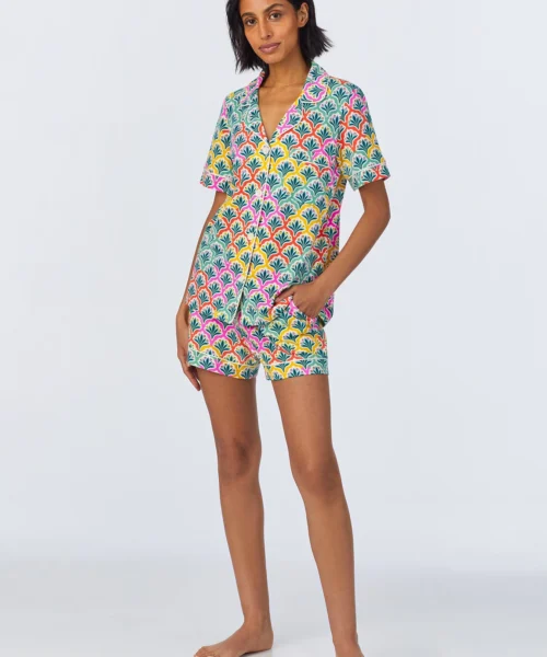 Camilla Short Sleeve Classic Shorty Stretch Jersey PJ Set