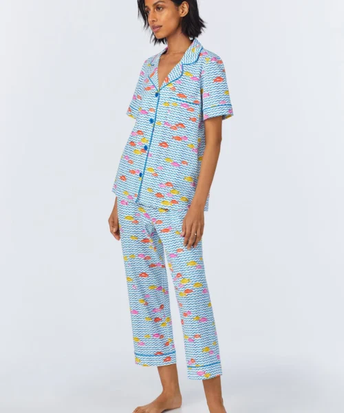 Marina Grande Short Sleeve Classic Stretch Jersey Cropped PJ Set 8 Marina Grande Short Sleeve Classic Stretch Jersey Cropped PJ Set -Bedheadpjs Pajama Shop 16 BH270092 1218B MARINA GRANDE 016 2