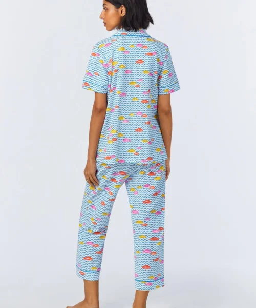 Marina Grande Short Sleeve Classic Stretch Jersey Cropped PJ Set 9 Marina Grande Short Sleeve Classic Stretch Jersey Cropped PJ Set -Bedheadpjs Pajama Shop 16 BH270092 1218B MARINA GRANDE 023 3