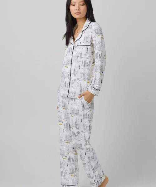 City That Never Sleeps Long Sleeve Classic Stretch Jersey PJ Set 8 City That Never Sleeps Long Sleeve Classic Stretch Jersey PJ Set -Bedheadpjs Pajama Shop 16 BH2927133 5125B CITY THAT NEVER SLEEPS 598 SIDE