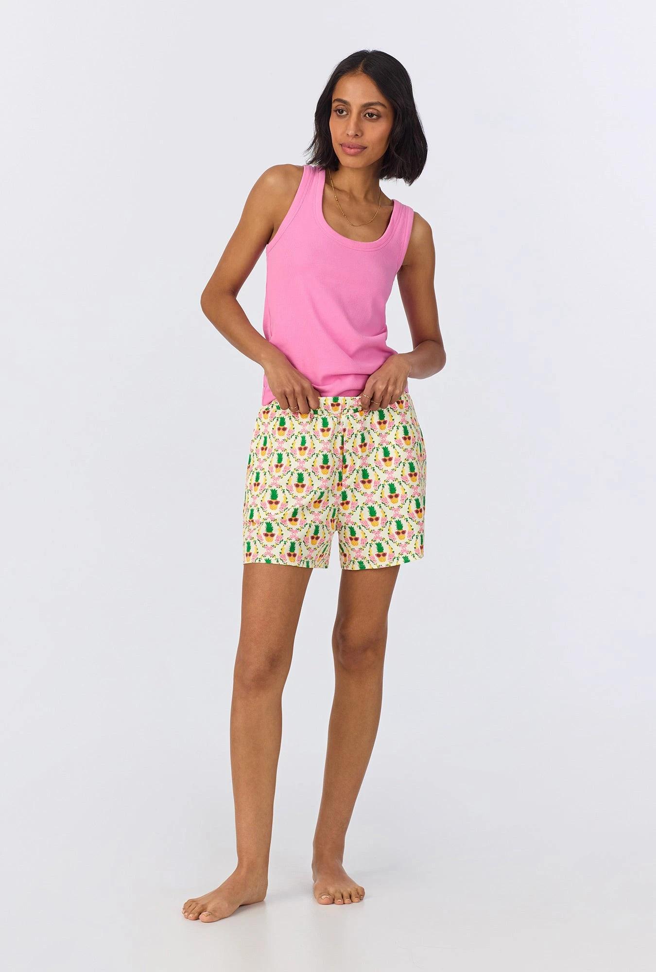 Pinacoolada Tank Stretch Jersey Boxer PJ Set 1 Pinacoolada Tank Stretch Jersey Boxer PJ Set